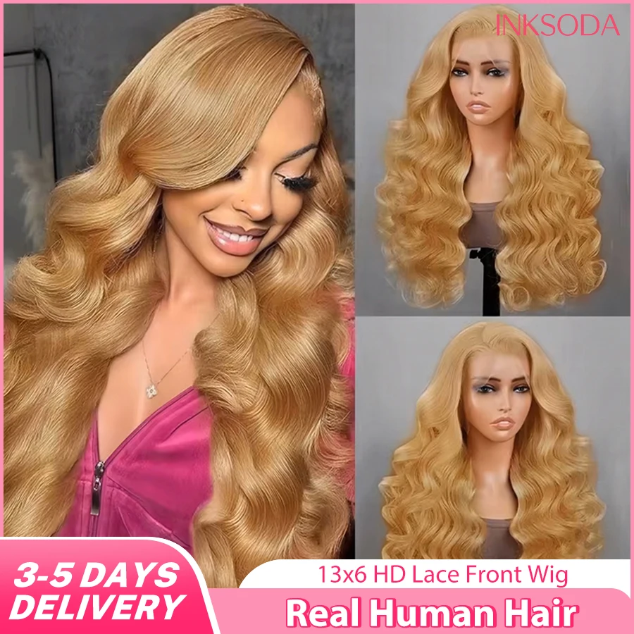 

220% Density Honey Blonde Body Wave Human Hair Wig 36 Inch 13x6 Hd Lace Frontal Wig For Women Human Hair Wig Pre Plucked