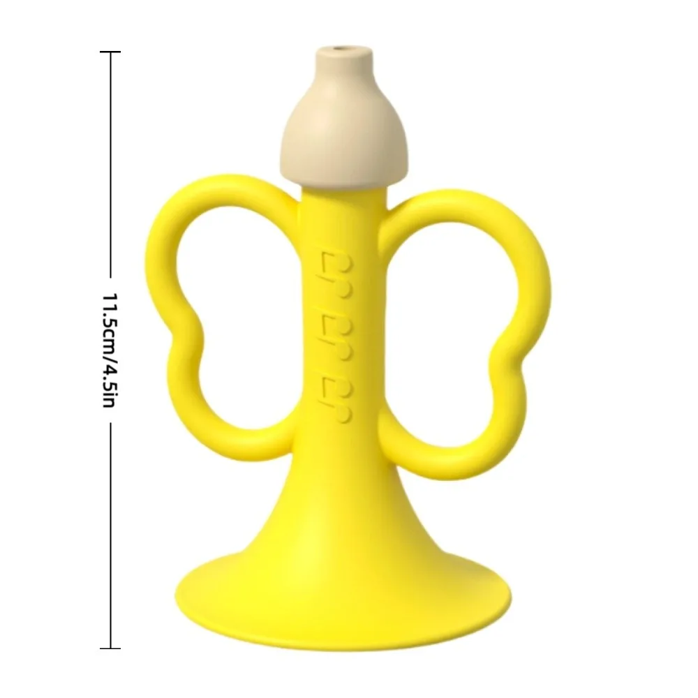 Giocattoli sensoriali per bambini per uso alimentare Educazione precoce Morbido silicone Neonato Giocattoli da masticare Tromba Fiori Giocattoli da viaggio per bambini For1-2 anni
