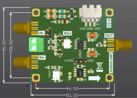 AD8429 AD8428 High Gain Instrument Precision Microvolt/millivolt Amplifier 15MHz Bandwidth Low Noise