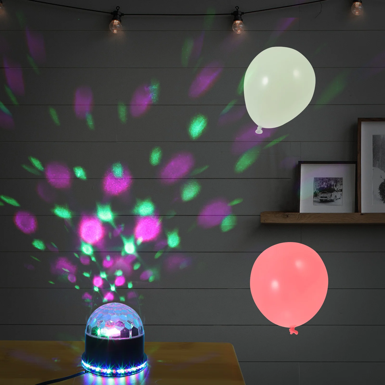 

Colorful Rotating Lamp Led Projection Light For Party Decoration Night Garden Wedding Disco Club Ktv Bar Events, Uk Plug Black