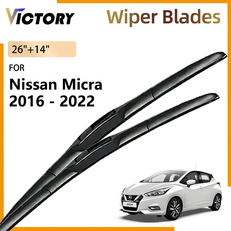 

Front Wiper Blade For Nissan Micra K14 March 2016 - 2022 2021 2020 2019 2018 2017 N-Connecta Windshield Windscreen Window Brush