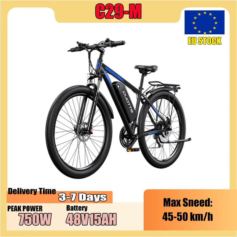 Image of DUOTTS C29-M E-Bike 750W Motor 48V15AH Akku Hydraulische Bremse Elektrofahrrad 27,5-Zoll-Reifen Elektrofahrrad für die Straße