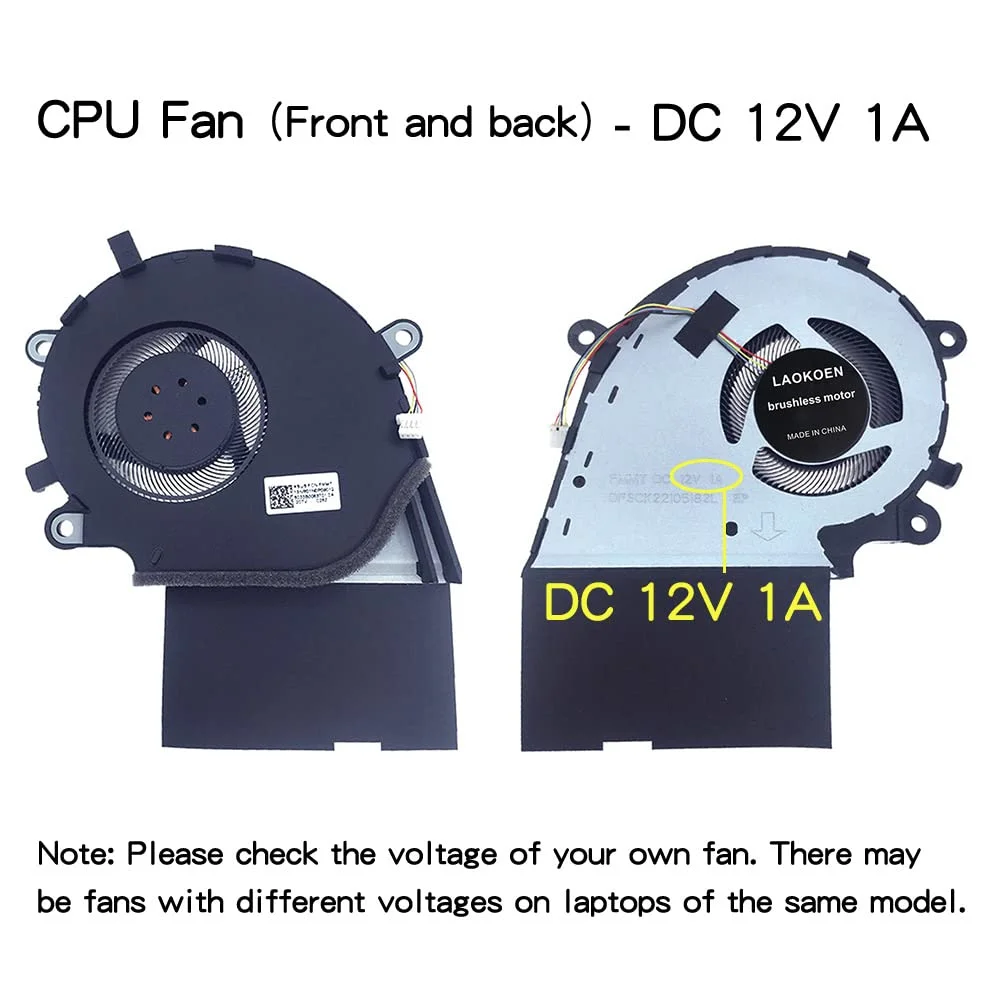 CPU+GPU Cooling Fan for ASUS Scar ROG Strix G712L G732L G732LW G731G G731GV G712LV Series DC 12V 1A,(Not Fit DC 5V 0.5A Fan)