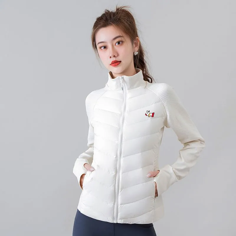 숏패딩 Outdoors Windbreaker Sports Coat Women Golf Wear 2024 Autum Winter New Golf Jacket Fashion Keep Warm Top Women Golf Clothing