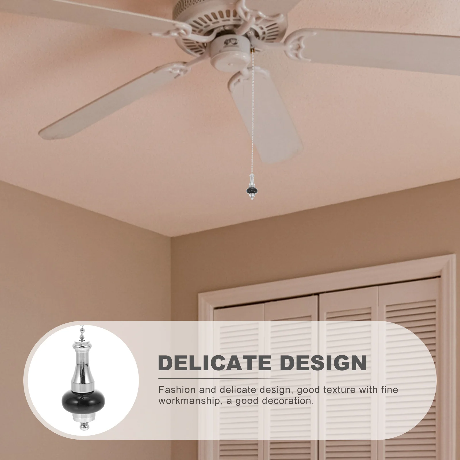 

2Pcs Pull Chain Ceramic Pendant Hanging Lamp Decoration Decorative Ceiling Chain Decorative Lamp Pendants