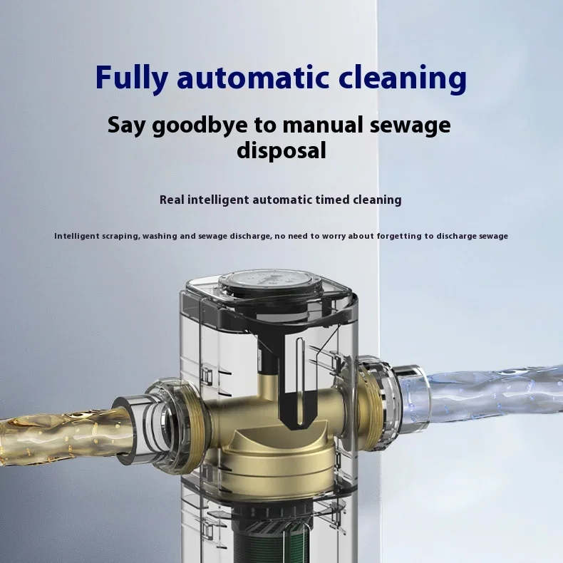 فلتر مياه الرواسب الدوار، قابل لإعادة الاستخدام مع وحدة التنظيف التلقائية التي تعمل باللمس ومكشطة الإسكان المدمجة