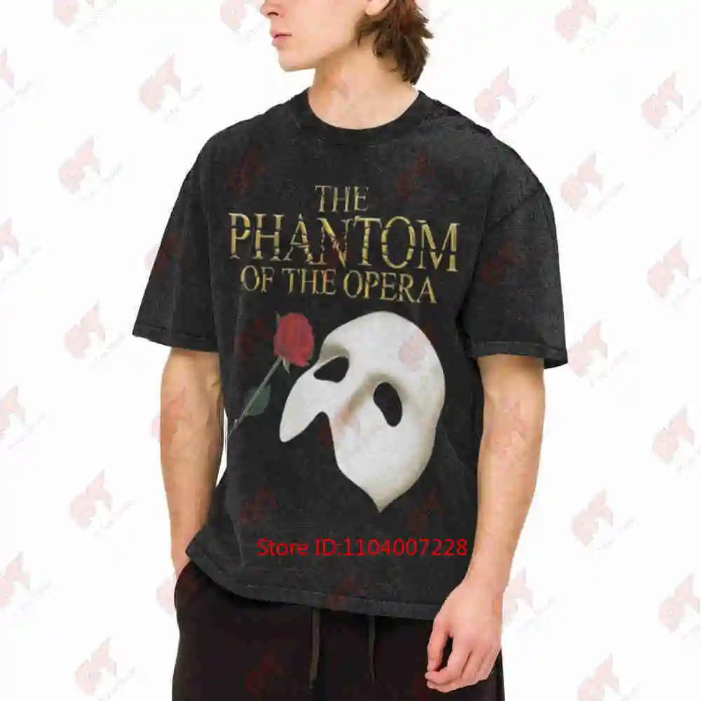 Phantom Of The Opera Musical Vintage Washed Tee Pure Cotton T-Shirt