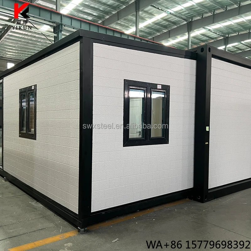Modern White Design Galvanized Steel 20ft Expandable Container Home Customizable Interior Office Building Family Apartment