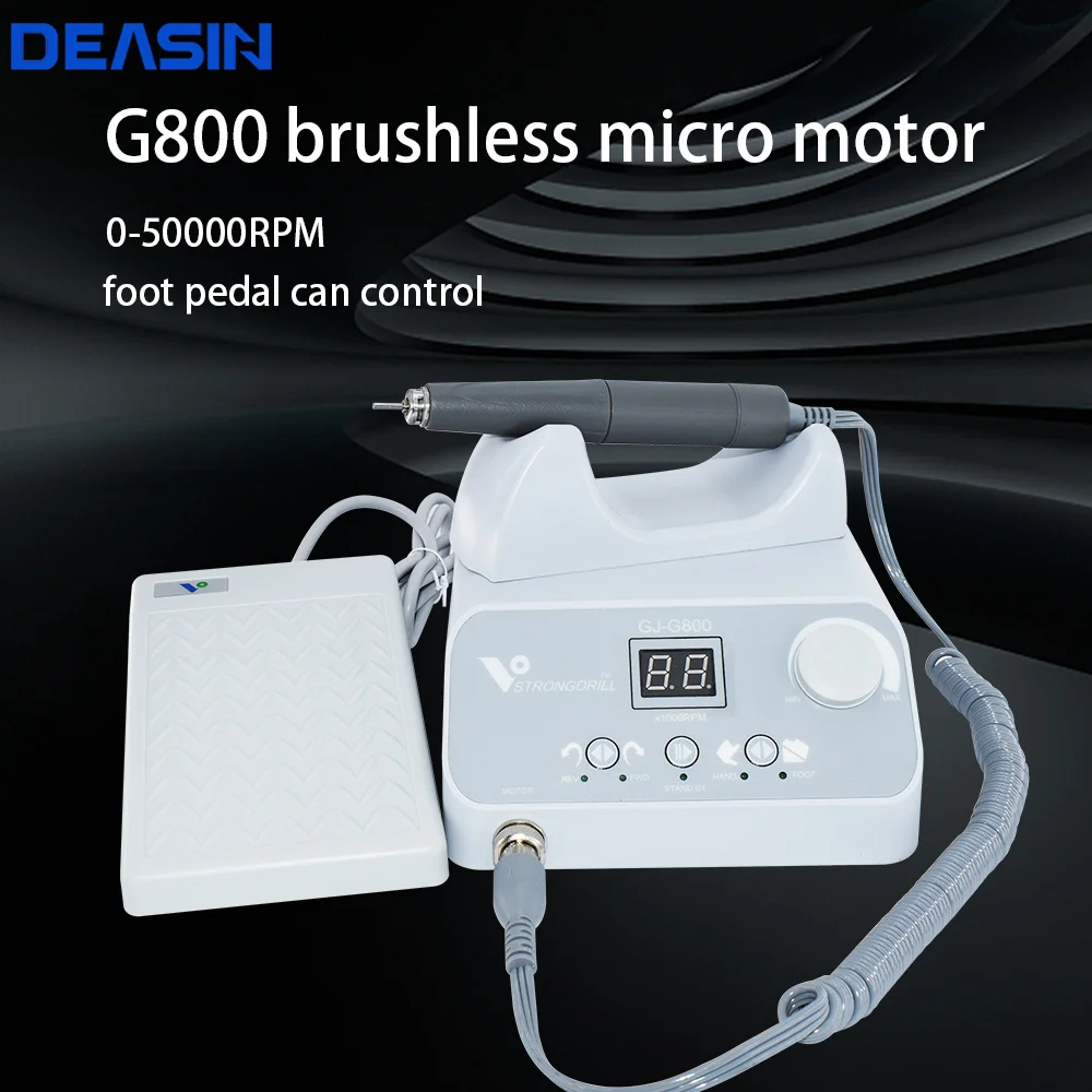 Dental Micromotor Brushless Micro Motor Polishing Machine G800 with 50K RPM Handpiece Nail Jewelry Dentistry Lab Equipment