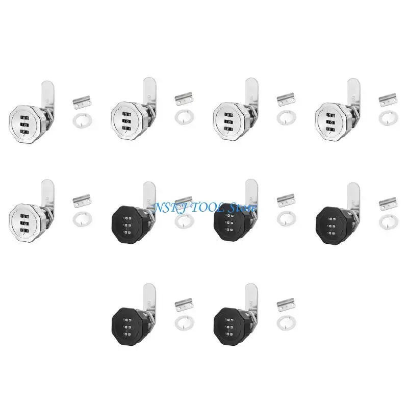 

L8RC Cabinet Door Password Lock Anti-theft Drawer Lock Zinc Alloy Double Cabinet Lock