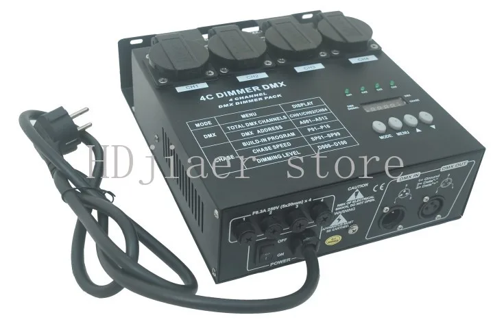

LED Controller Digital 4 Channel DMX Dimmer Pack