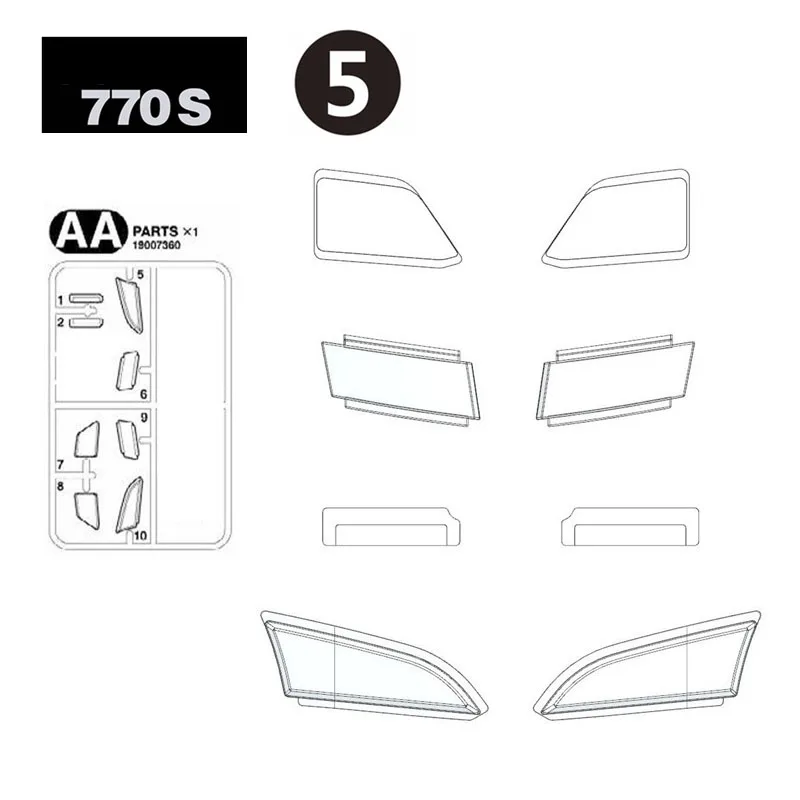 Pantalla de lámpara de Panel de luz transparente a escala 1:14 para camión de basura Tamiya RC SCANIA 770S 6X4 56368 8X4 56371, accesorios de actualización de coche