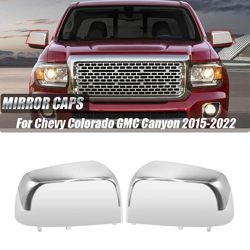 Side Mirror Cover For 2015-2022 Chevy Colorado GMC Canyon LH & RH Side Door Exterior Rearview Mirror Cap for Canyon