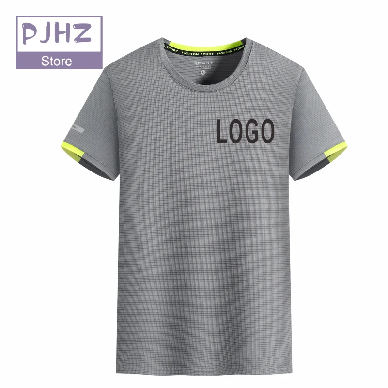 Quick-drying T-shirt Summer Men/Women Breathable Run Sports Tops Skin-friendly and Comfortable Gym T-shirts Custom LOGO Print