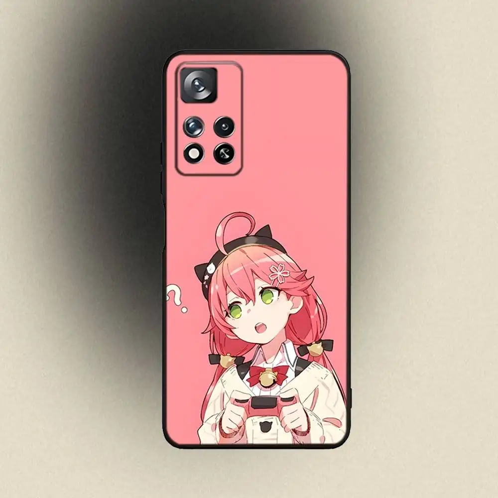 حافظة هاتف ساكورا ميكو هولوليف لهاتف سامسونج جالاكسي A 91,80,73,72,53,52,51,22,5G,Plus,J,Note غطاء أسود ناعم #2