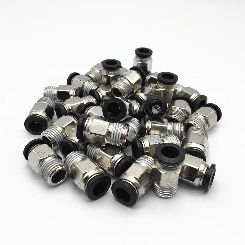 100pcs/pack PC Pneumatic fittings 2-way Straight quick connector High-quality for 1/4