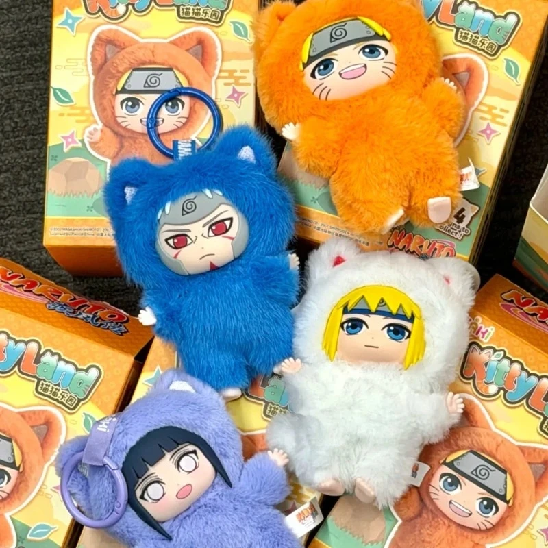 Оригинальная серия Eaki Naruto V3 Kitten Land: Слепая коробка-сюрприз милая загадочная коробка плюшевая аниме-фигурка-подвеска брелок подарки