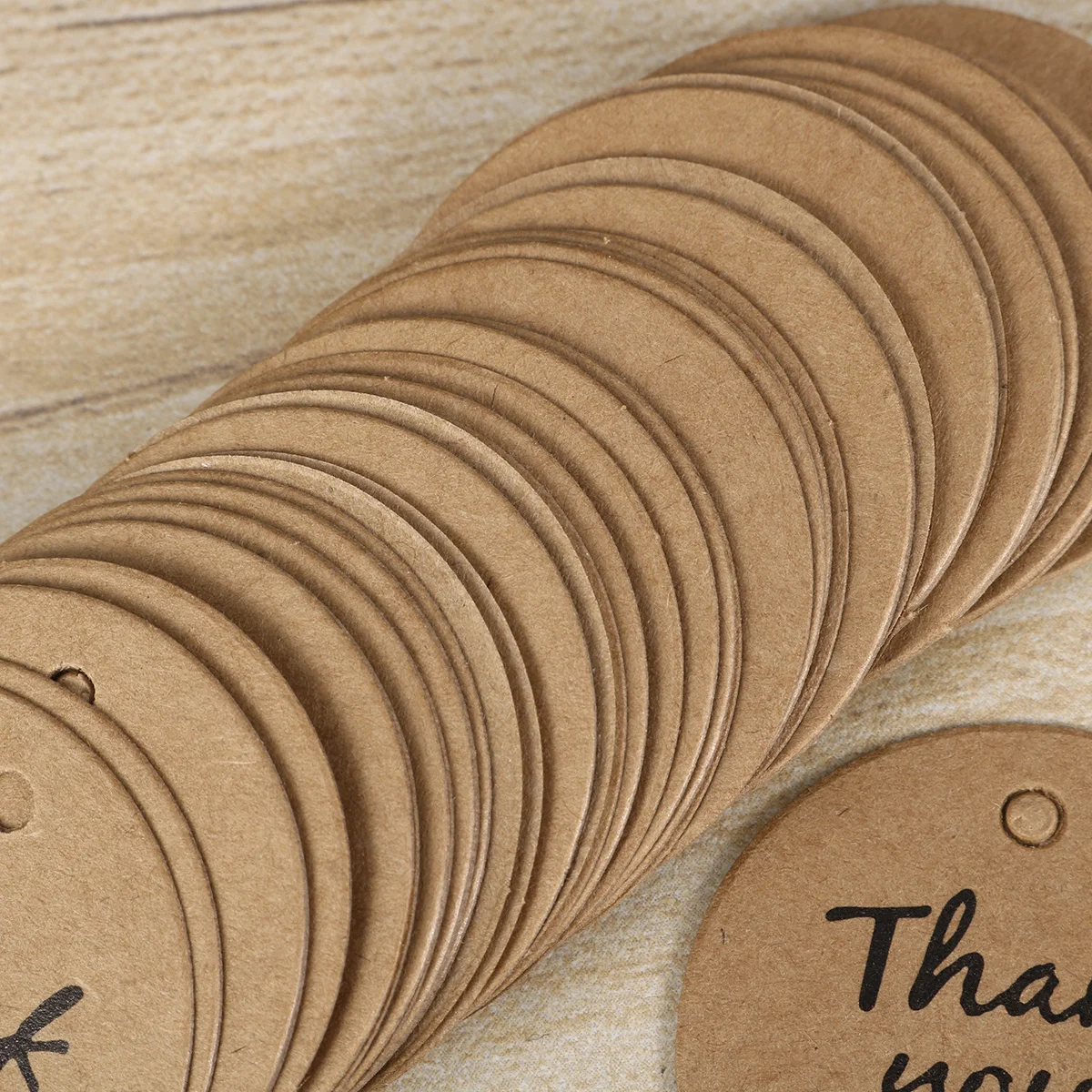 200 Stück Dankeschön-Kraftpapier, rund, Geschenkanhänger, Hangtags für Hochzeit, Party, Jahrestag, Backgeschäft, Kraftpapier, Geschenkanhänger