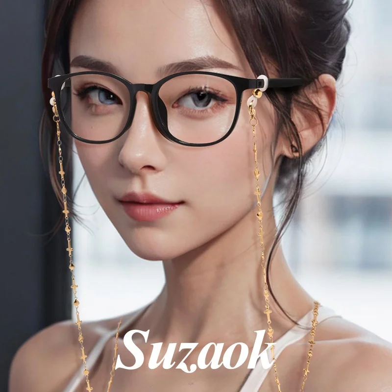 titanium-steel-cross-necklace-sunglasses-chain-unisex-anti-reflective-coating-mask-chain-fashionable-optical-accessory