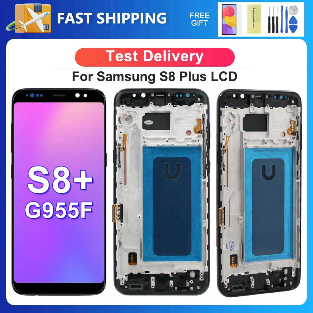 Testowany S8 Plus dla Samsung dla S8 + G955W G955A G955 G955N G955F wyświetlacz LCD ekran dotykowy Digitizer zamiennik