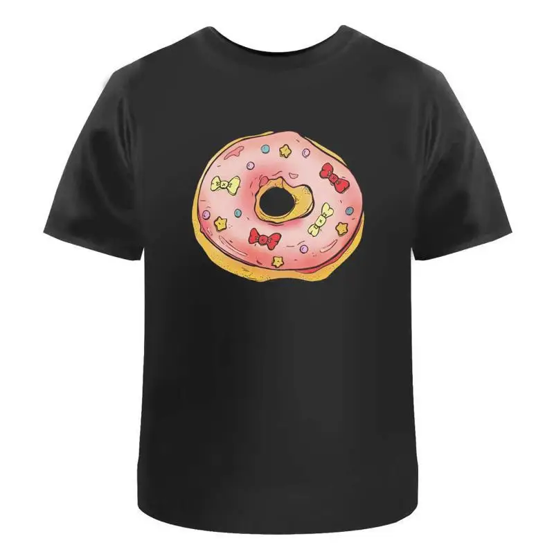 Camiseta de algodón con diseño de donut y lazos de estrellas Ta023758