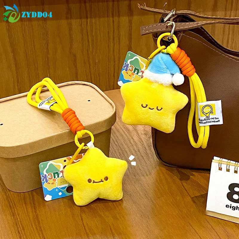 

●1PCS Cute Star Doll Pendant Plush Doll Pendant Keychain Accessories Student Backpack Pendant
