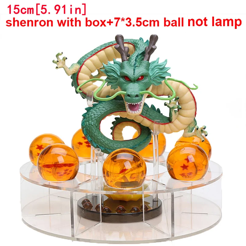 Figura de acción de Dragon Ball Shenlong, lámpara de Shenron DBZ, luz nocturna Led Shenlong, 7 estrellas, bolas de cristal, estatuilla de Anime, regalo de colección