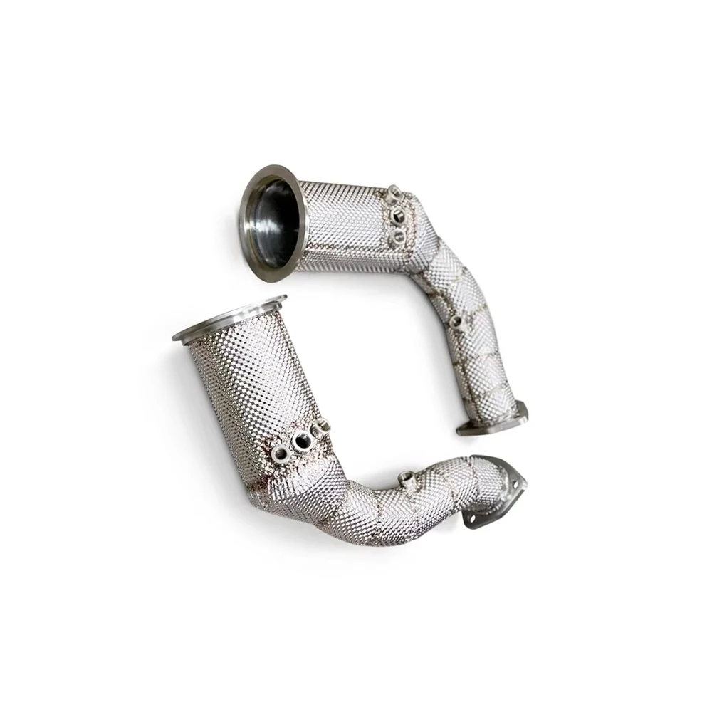 

Racing Performance Exhaust Downpipe with Heat Shield for Audi SQ8 4.0T 2021-2024 Stainless Steel Decat Down Pipe