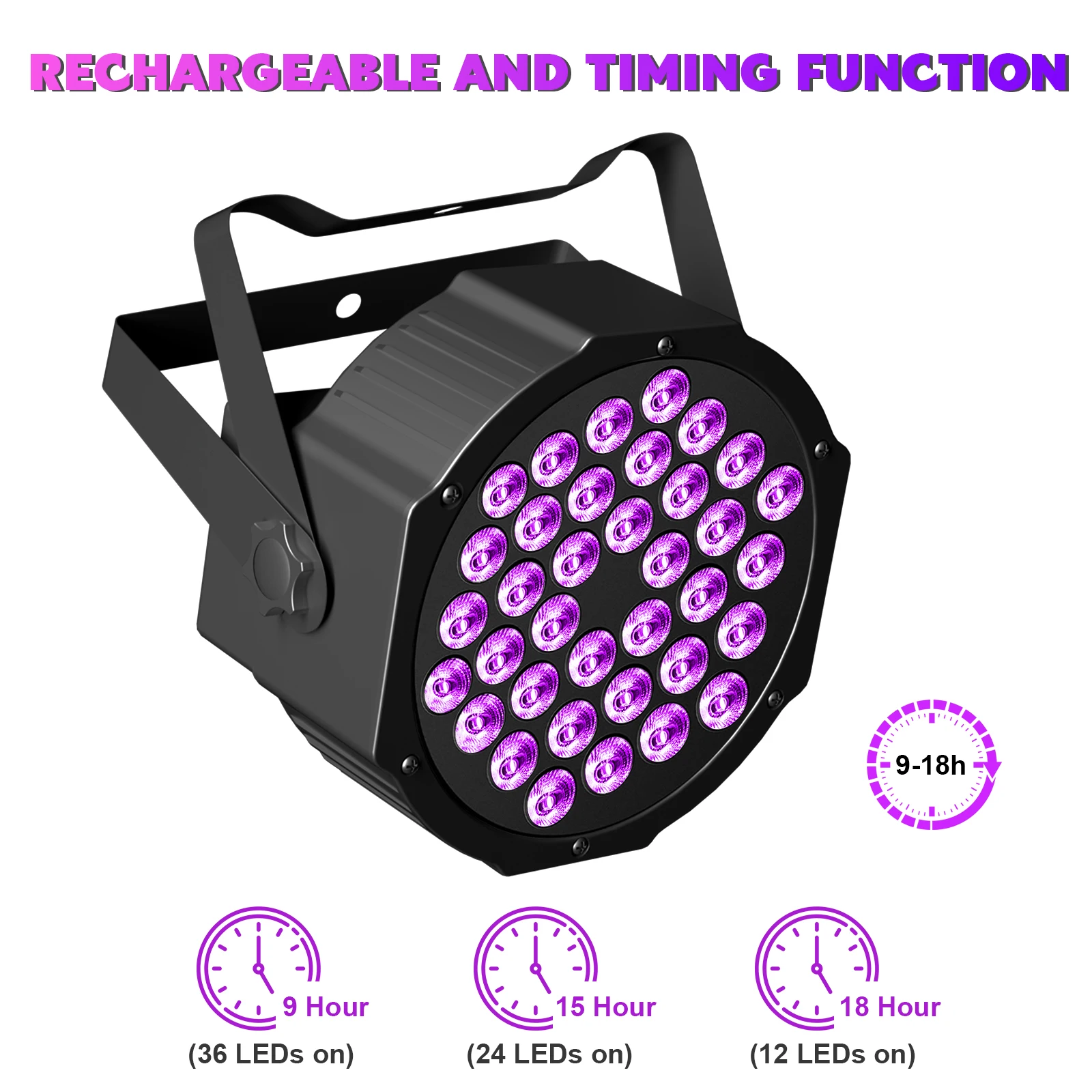 8 قطعة/المجموعة UV 36 المصابيح الاسمية ضوء 7CH DMX512 المرحلة تأثير الإضاءة العارض DJ مصابيح حفلات لعيد الميلاد بار نادي الزفاف عيد ميلاد