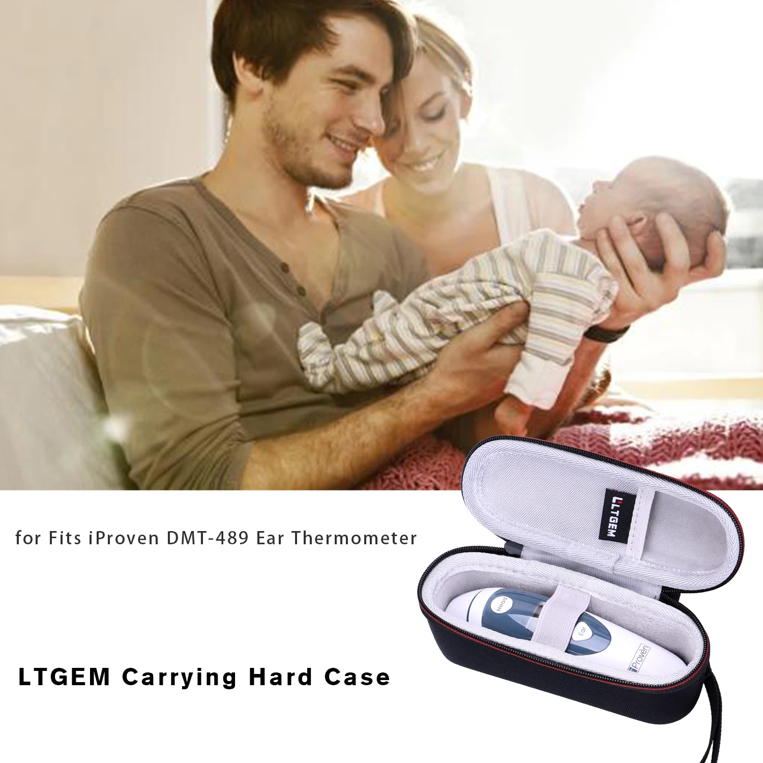 LTGEM Thermometer Case for iProven DMT 489 Thermometer Storage Carrying Bag for Thermometer Accessories