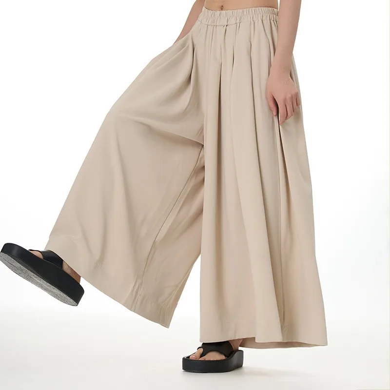 Korean temperament pendant wide leg pants 2025 summer new women\'s loose slim casual pants tide 11058