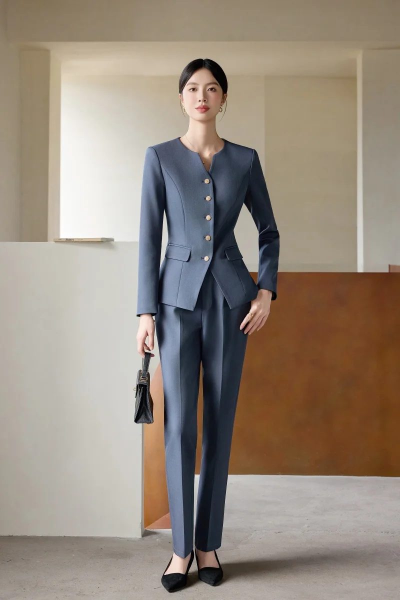 

AIyssa Модный профессиональный женский костюм-двойка + брюки. Элегантный, мягкий и удобный. Новый стиль 2025 года