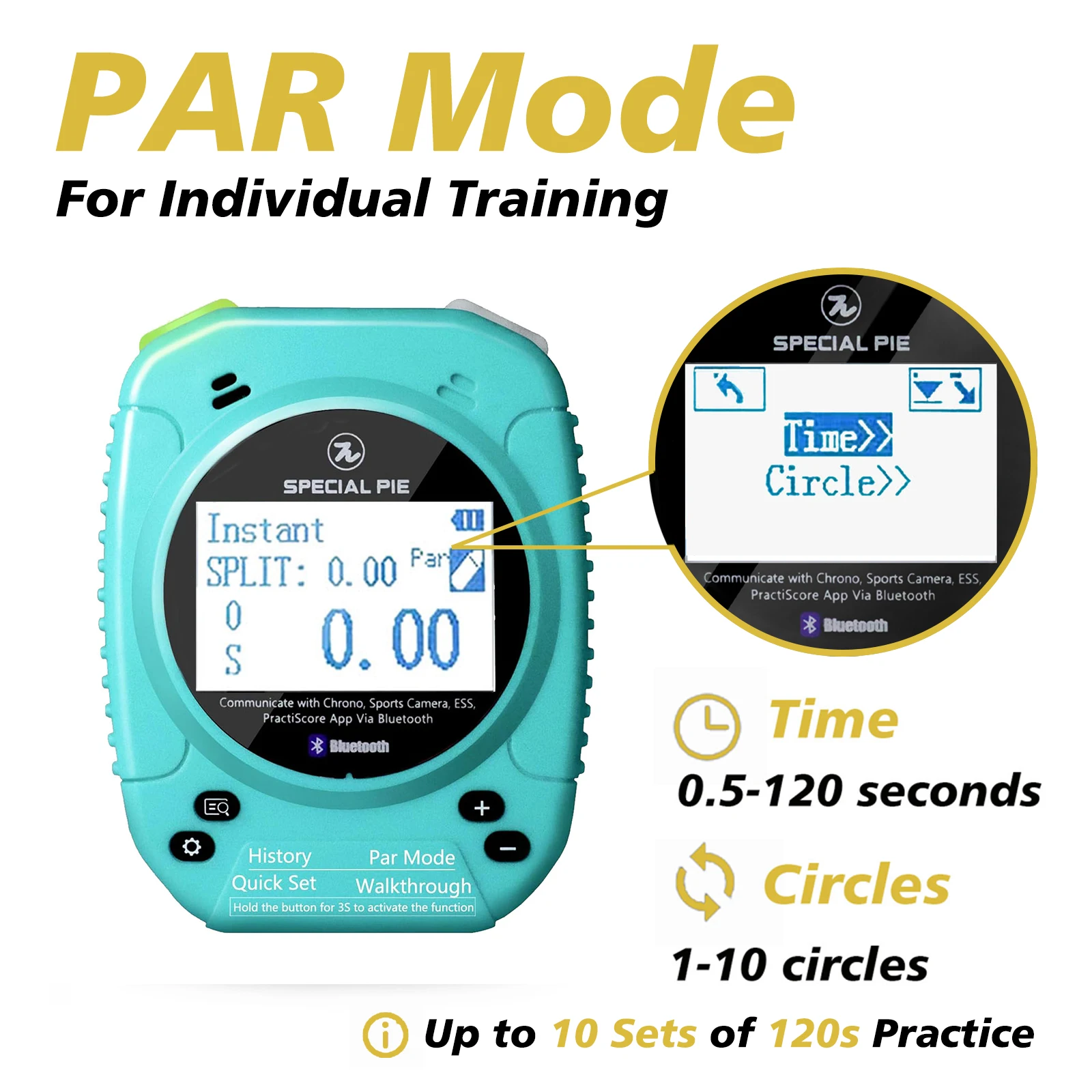 IPSC/USPSA/IDPA Certified ShotTimer High-Precision,Rechargeable,Backlit Display,Multi-Language,for Competitions&Daily Practice