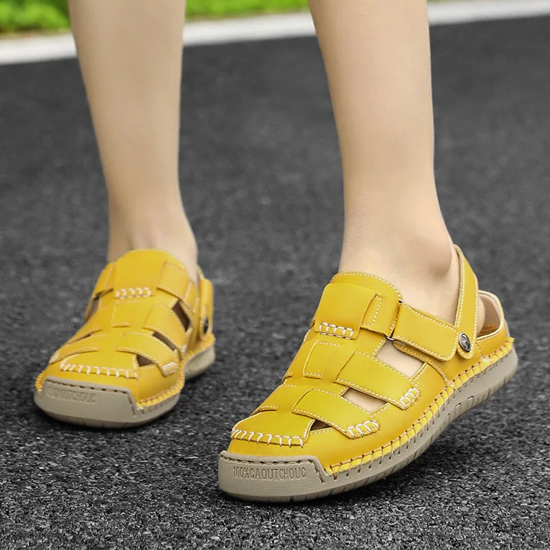 plus Size Summer Fashion Sandals Women's Breathable Slip-On Mules Trendy Outdoor Lazy Shoes Comfortable Slipper