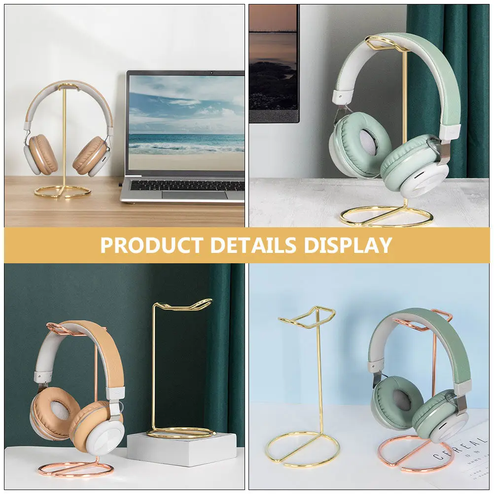 1Pcs High Grade Alloy Headset Stand Stable Desktop Headset Rack for Gamers Professionals Students Space Saving Sleek Modern Look