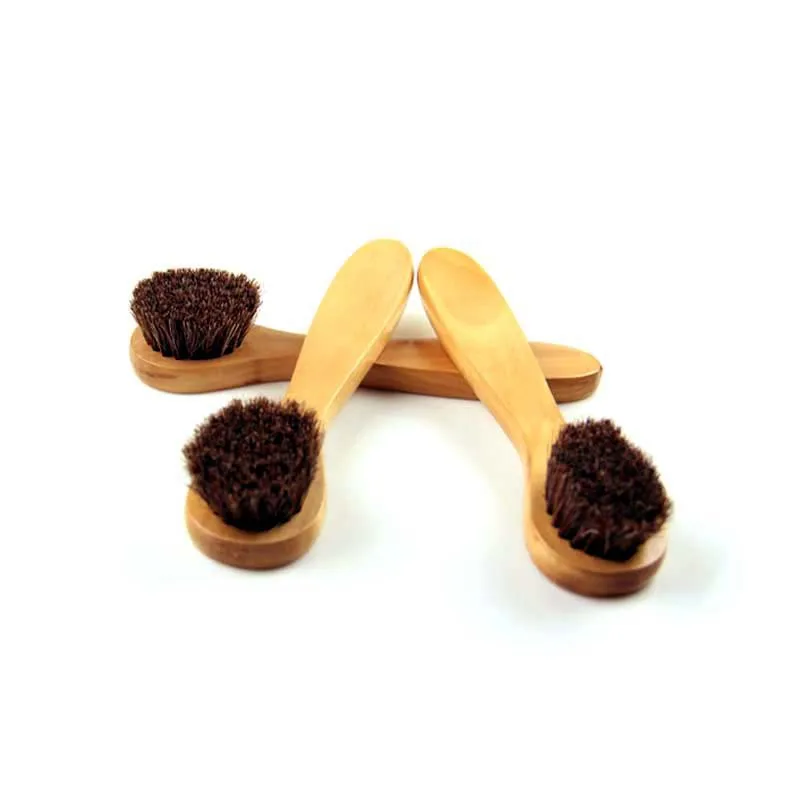 Horsehair Facial Brush Solid Wood Facial Brush Soft Hair Small Facial Brush Bath Brush Skin Cleansing Brush