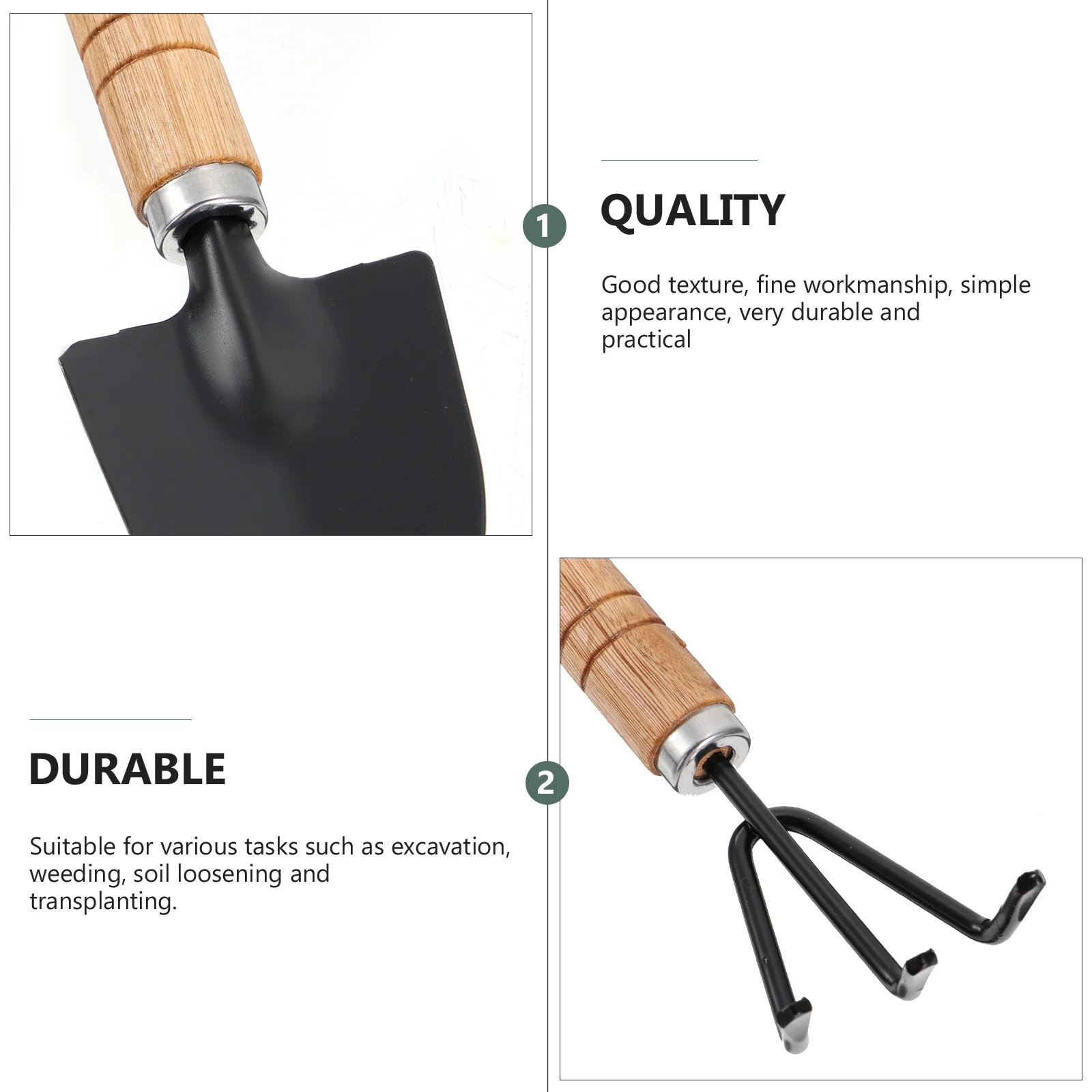 

10Pcs Durable Mini Wooden Gardening Tool Set for Planting Succulents Potted Flowers Bonsai Garden Kit Wooden Gardening Tool