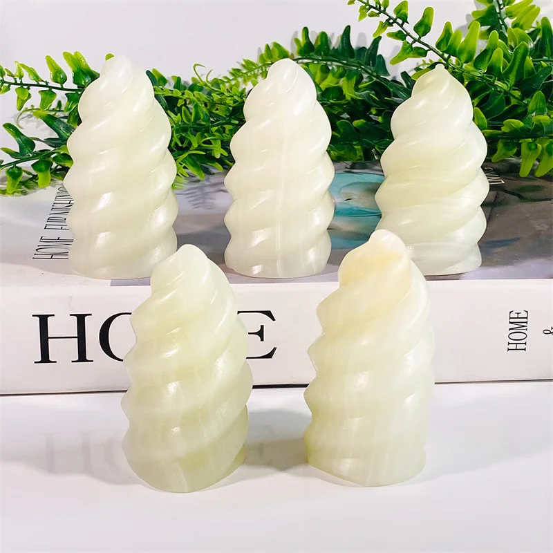 Natural Afghan Jade Torch Carving Quartz Healing Crystal Stone Present For Home Decoration 1PCS 4x7cm