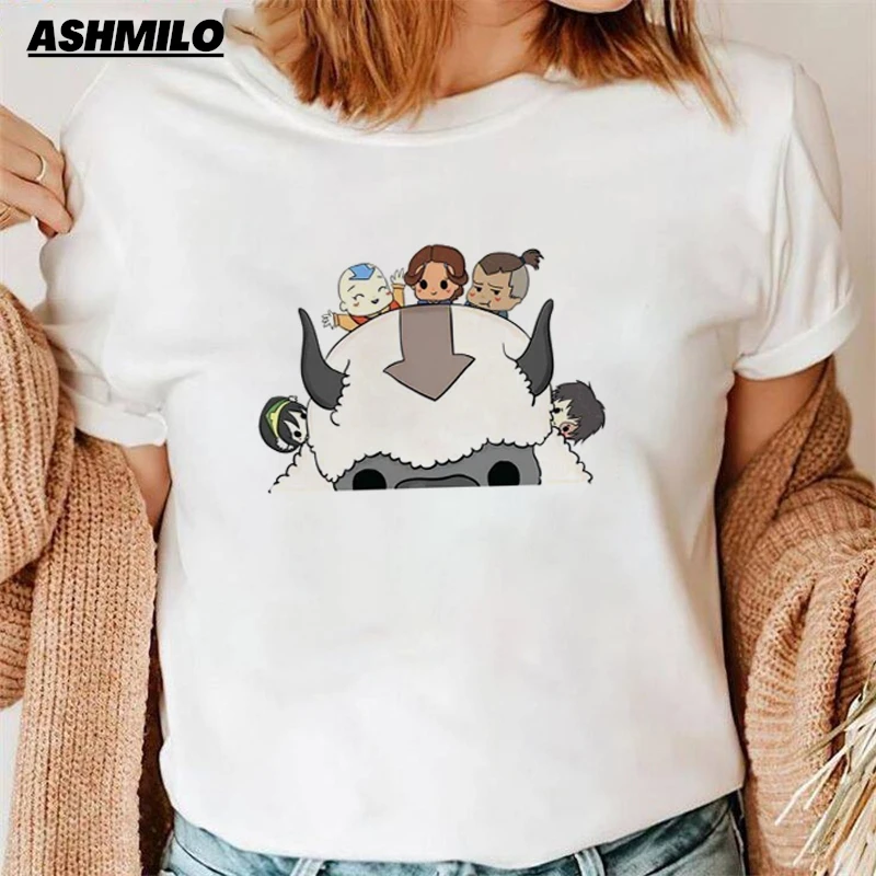 Cartoon Avatar The Last Airbender Short Sleeved O Neck T-shirts Men And Women Summer T-shirt With Graphic Print Casual Clothing