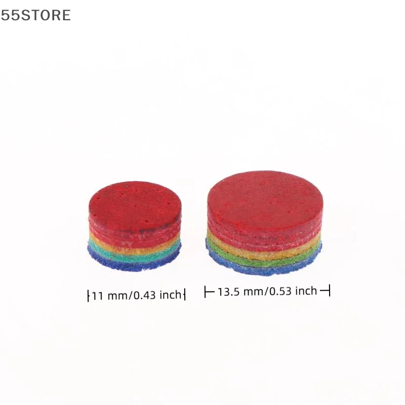 1Pc Arcobaleno Punta da biliardo 6 strati Durezza Punte da biliardo Accessori per la testa Sostituzione Stecca da biliardo Punta per Snooker Sport all'aperto