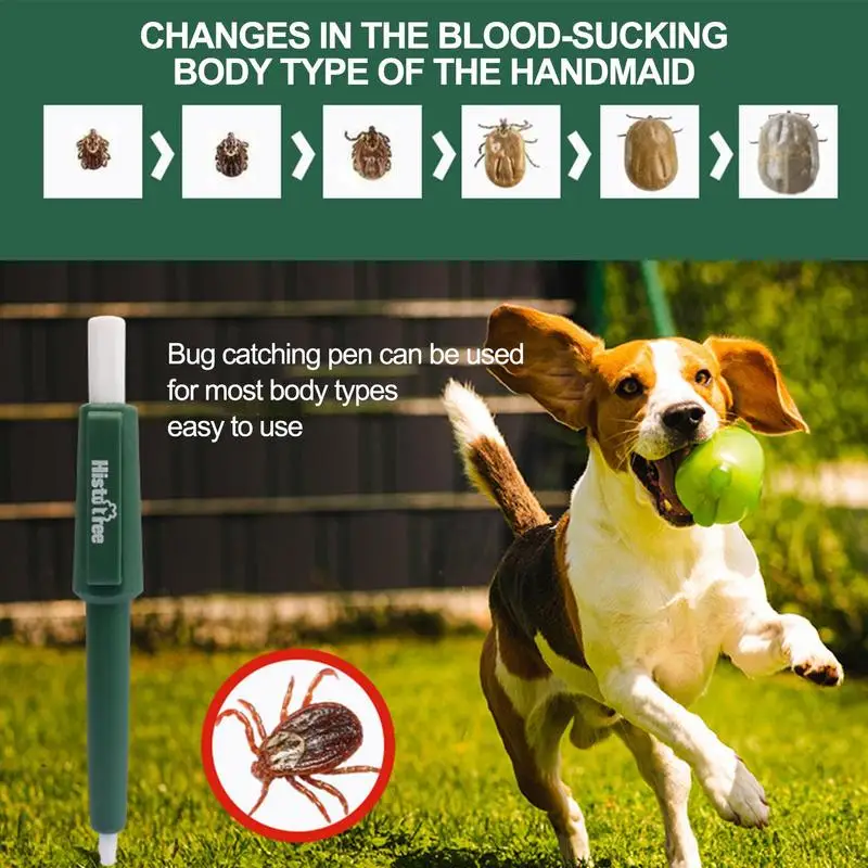 Pet Tick Remover Waterproof And Durable Pet Flea Control For Family And Professional Use Portable Rustproof Tick Removal Pen