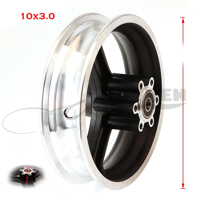 

10x3.0 Alloy Disc Brake Rims for 10'' Folding Electric Scooter KUGOO M4 PRO 255x80 80/65-6.5 tire