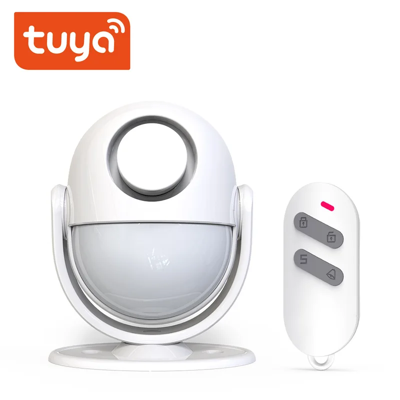 

Tuya WiFi PIR Motion Sensor Intelligent Wireless Human Infrared Detector Build-in Buzzle Battery Powered Home Alarm System