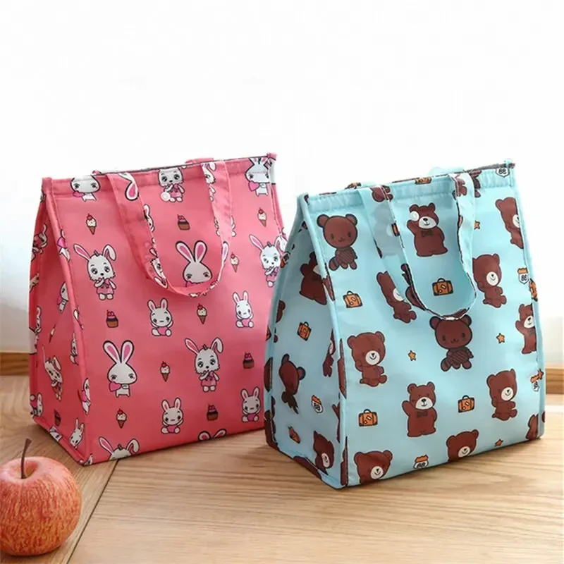 Large Capacity Storage Lunchbox Bento Bag Waterproof Foldable Handheld Lunch Thermal Bag Aluminum Foil Insulation