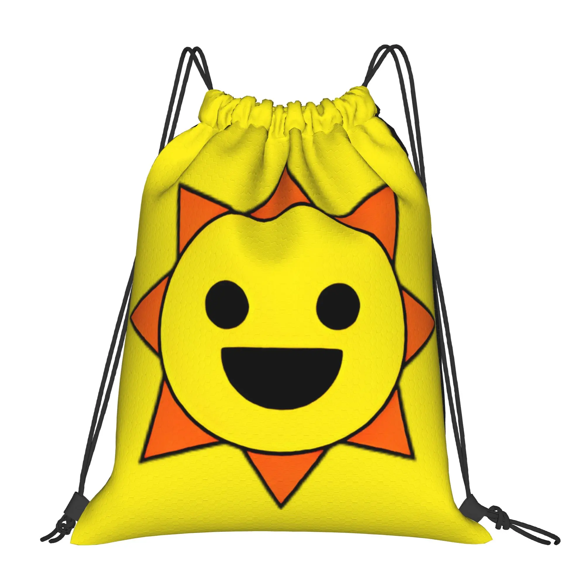 Sun Sprunki Drawstring Backpack Sports Gym Sackpack Water Resistant Cartoon Game String Bags for Cycling 36cm (W) x 43cm (H)