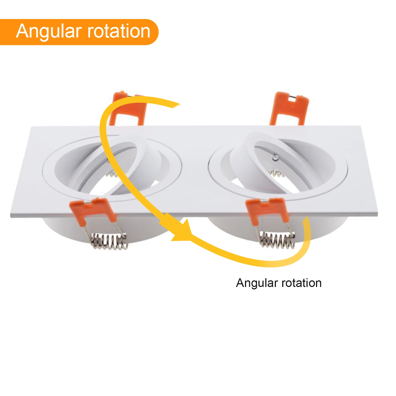 Recessed Square LED Bulb Socket Base GU10 MR16 Fitting Fixture Frame Spot Light Bracket for Home Illumination