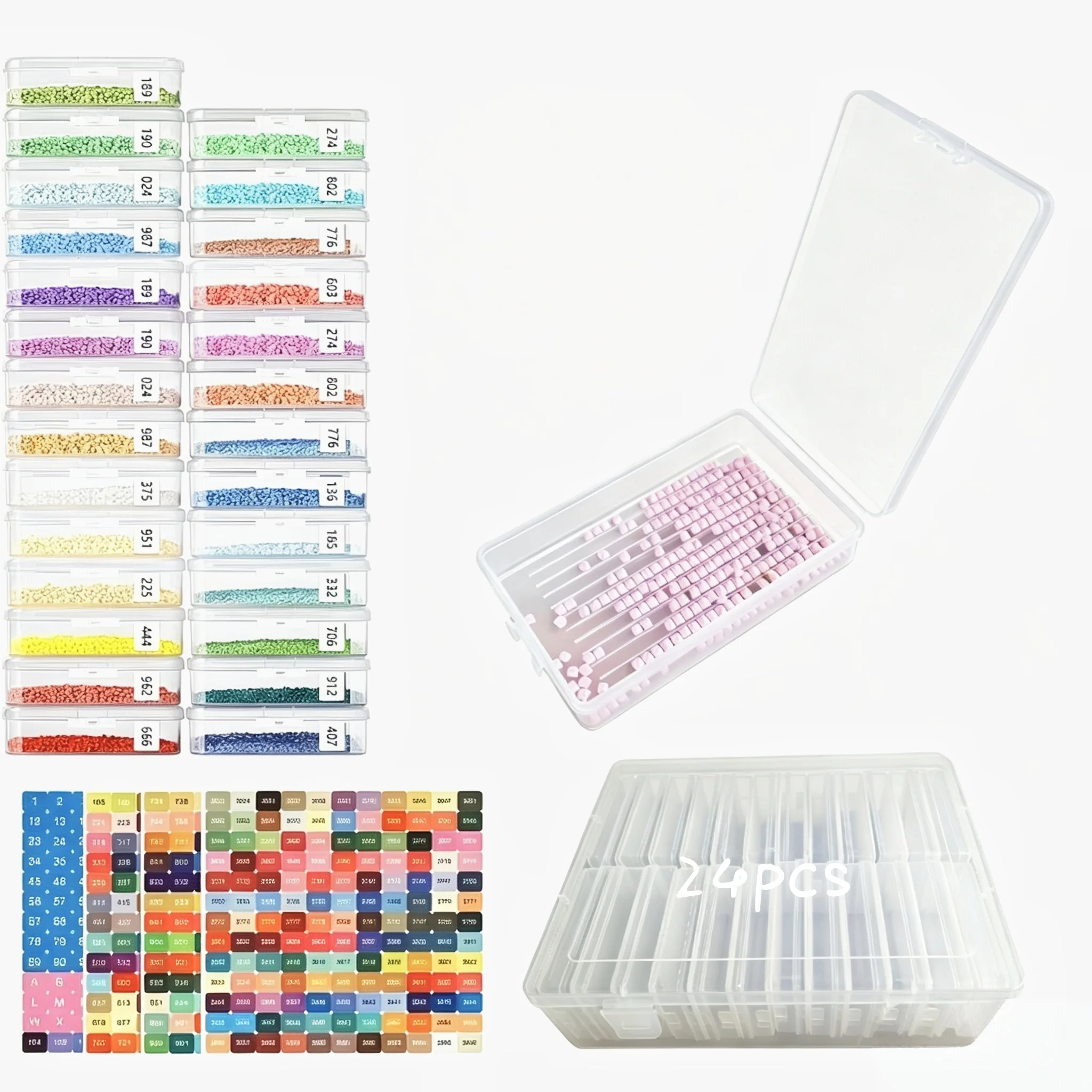 24-compartimenten diamant schi - Bead Organizer Tray recensie en prijs
