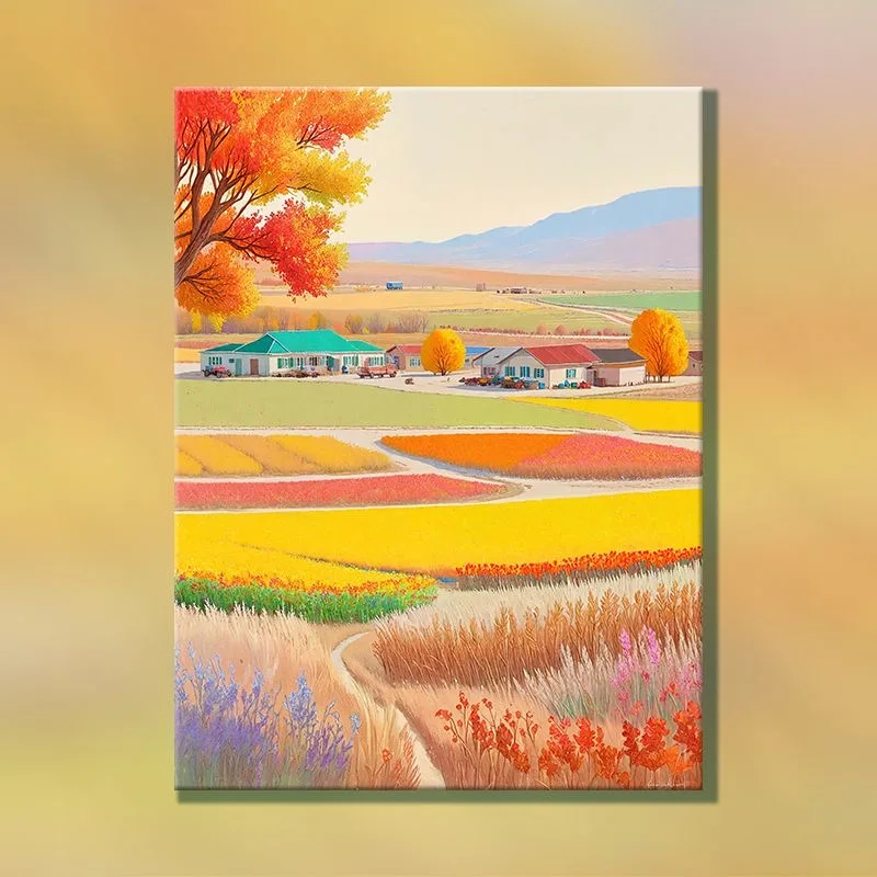 

4-0006 Botanical Flower Oil Painting - Realistic Floral Art - Stretched Canvas for Wall
