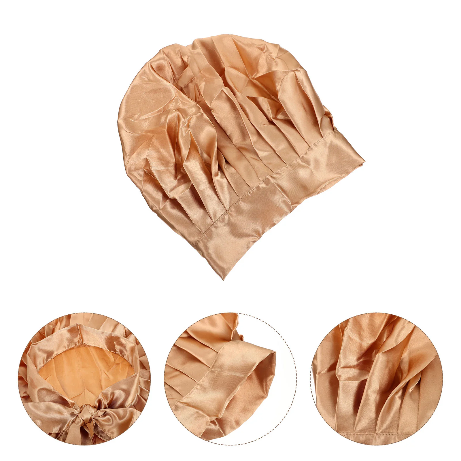 Capuz doméstico bonés jumbo sleep bonnet dormir cabeça capa 36x36x21cm cetim conveniente