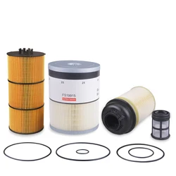 Filter Service Kit Compatible with Freightliner Cascadia DD13 DD15 DD16 Detroit Diesel Engine Oil FWS Fuel Filter Kit